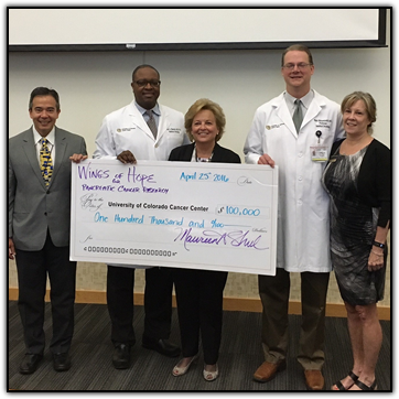 Dr. Richard Schulick, Dr. Colin Weekes, Maureen Shul, Dr. Wells Messersmith and Stacy Ohlsson