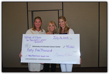 Wings of Hope donation check