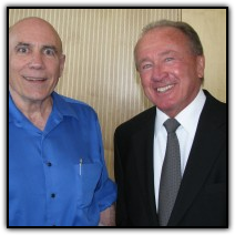 James Taylor, left, smiles with Rogers Hemphill