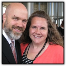 Jody and Lisa Eklund enjoy time before the presentation