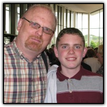 Dad Peter shared the evening with his son David Jones