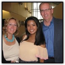 Team Brodin: Lisa, left, Becca and Bob Brodin