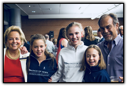 Maureen Shul, three fantastic WINGS OF HOPE volunteers, and Chip Coppola